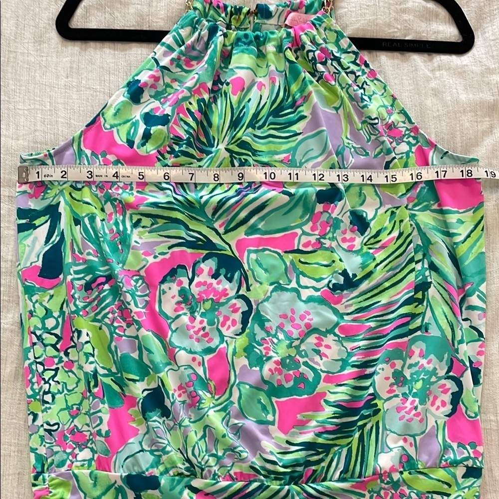 Lilly Pulitzer Tank Top with Gold Chain neckline - Picture 8 of 10